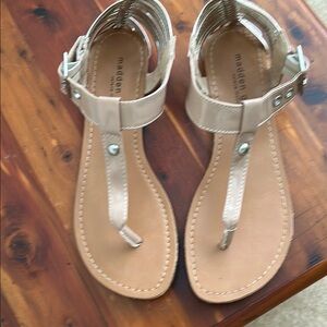 Madden Girl Cream Minimalist Sandals